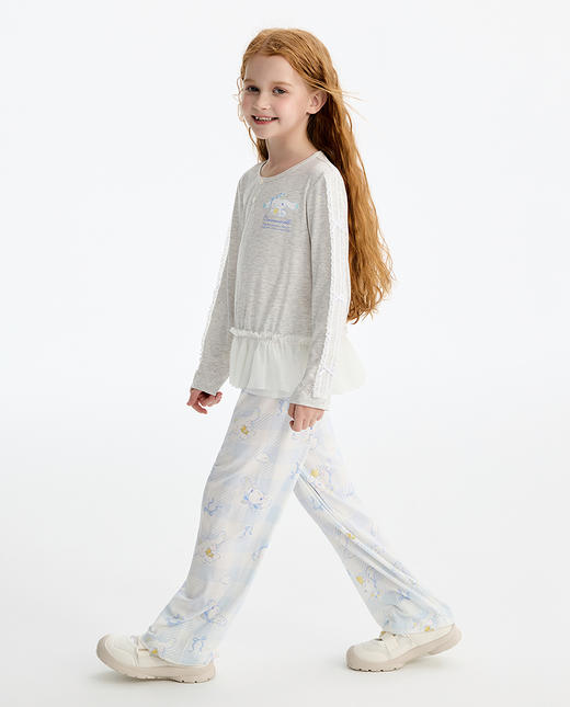 【店庆提前购】8楼爱慕儿童Aimer Kids女孩奶皮大耳狗晚安好眠长睡裤AK142L361，吊牌价329元 商品图2