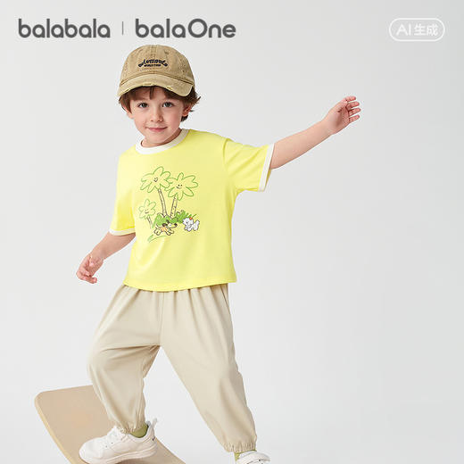 【balaOne】巴拉巴拉儿童短袖套装女童男童宝宝两件套2026新款夏 商品图2