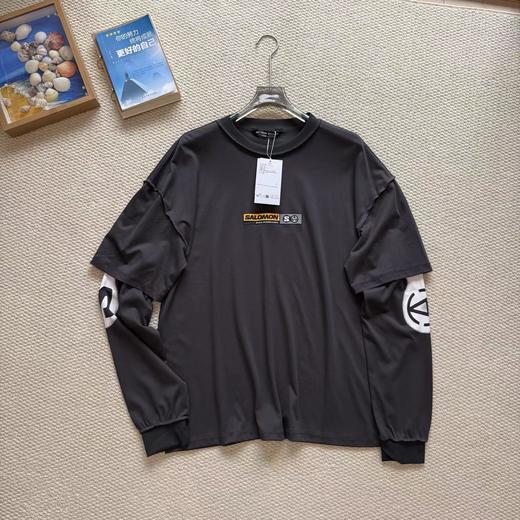 F040922夏季新款户外时尚休闲宽松日常通勤复古长袖圆领T恤 商品图5