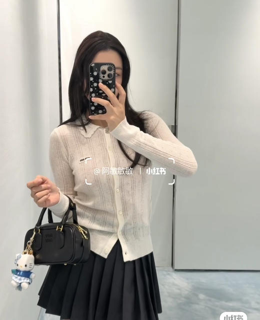 miu风同款花瓣领小开衫外套 商品图6