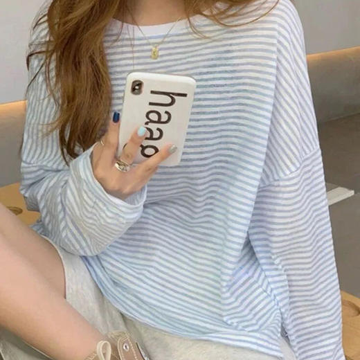 【预售3-5天发货】薄荷蓝天丝面膜T恤 ，显白，干净气质。软糯亲肤的天丝面料，像敷面敷一样舒服 商品图5