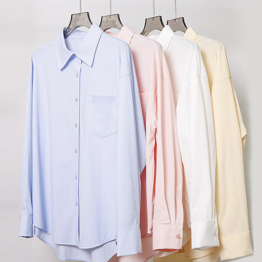 【凉感防晒衣】裤小仙面膜防晒衬衫2.0版6825 UPF50+高倍防晒 凉感丝滑 扩皱透气 宽松休闲版型 水洗不变型 商品图1