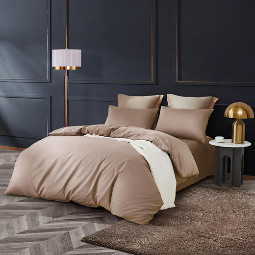 罗莱 简粹60S全棉贡缎四件套（咖啡色） 商品图1