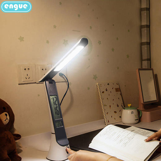 engue恩谷多功能皮纹万年历台灯EG-598B时间温度显示商务桌面礼品 商品图4