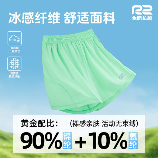 R2运动短裤马拉松专用训练男女三分裤透气速干跑步健身可放手机 商品图4