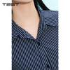 夏上新设计感修身显瘦通勤条纹收腰衬衫1262045 商品缩略图3