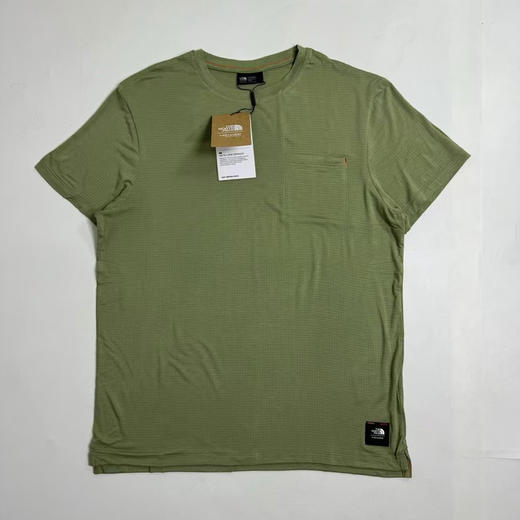 原单正品新西兰 icebreaker 联名北面100%美丽诺羊毛高端男款200 Explore亲肤跑步短袖T恤，

青苔绿/黑色 S-XXL 商品图9