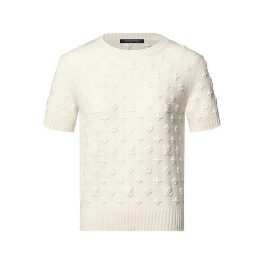 L-S 老花刺绣羊绒短袖 商品图0