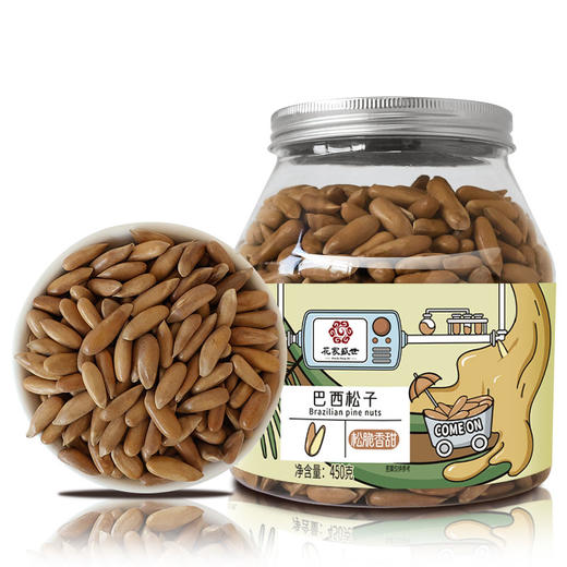 花家盛世 巴西松子450g圆罐装新鲜健康美味 HJSSJG034
 商品图0