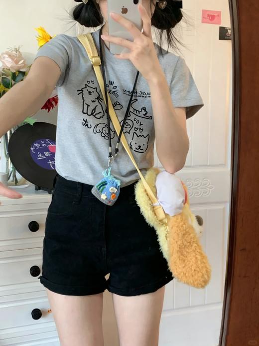 <曾小咸推荐>4.10新品上新 美式印花正肩短袖T 日常89！！ 活动价59！！【预售款，预计3-15天发货】 商品图3