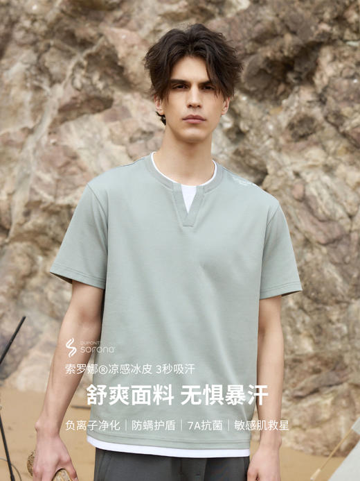 【夏日男装  吸湿透气无惧暴汗 】抗菌防臭 干爽舒适  潮男型男必备单品 商品图9