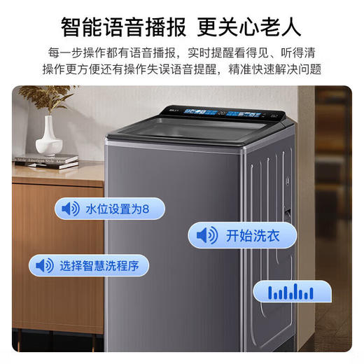 海尔（Haier）洗衣机全自动10公斤大容量家庭波轮直驱变频除菌 家用纳米微泡净 防缠绕波轮洗衣机 XQB100-BS618 波轮 10kg 直驱变频微泡净+手搓洗+语音播报 商品图4