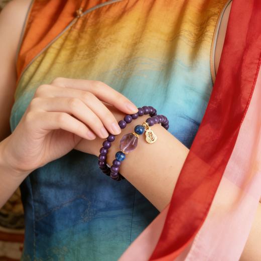 敦煌文创 【紫气安和】系列合香珠串+耳环 非遗技艺 古法制香 合香养性 商品图6