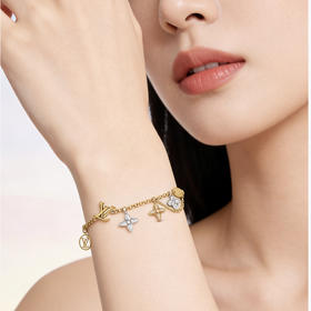 毒家！52条，LV Gram  Monogram Charm 多元素手链 圆形吊饰手链