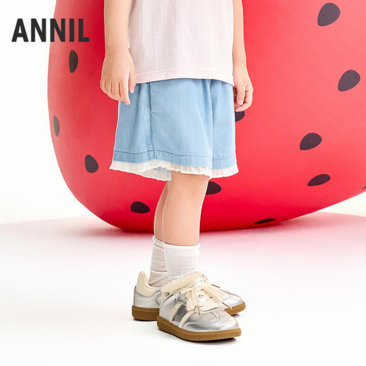 【实体店同款】女童全腰牛仔短裤夏季新款安奈儿童装XG626254 商品图2