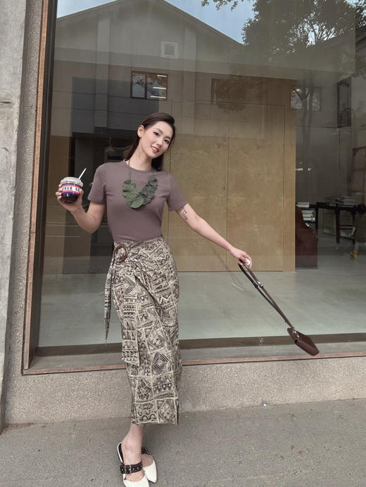 【纸片人】噢蜜ooomeooo圆扣半身裙 商品图3