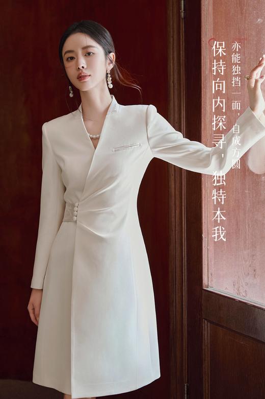 法小曼*子珍中华风连衣裙女2026新款国风女神范中长裙醋酸缎面裙子 商品图4