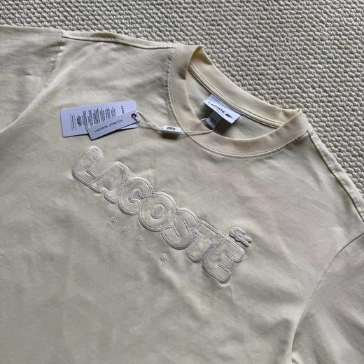 F040925夏季新款男女同款柔软透气简约休闲立体字母刺绣圆领短袖T恤 商品图12