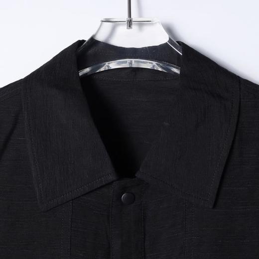 SDSA男装2026新款高贵轻奢简约纯色双口袋按扣短袖衬衫百搭时尚 商品图1