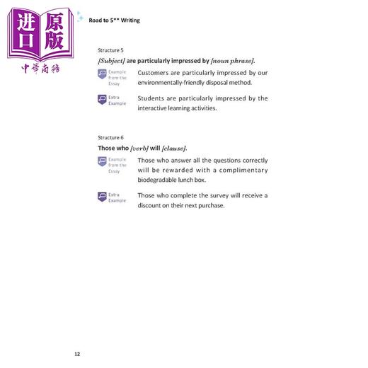 【中商原版】Road to 5 stars Writing 我的作文5星星之旅 香港中学文凭考试 HKDSE 港台原版 英语英文写作 商品图3
