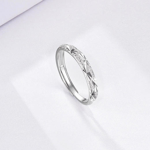 卡蒂罗KADER 繁星闪烁女戒 璀璨星芒闪耀银河梦幻星点可调节纯银单戒 简约时尚通勤百搭圣诞限定配饰好运Buff 商品图1