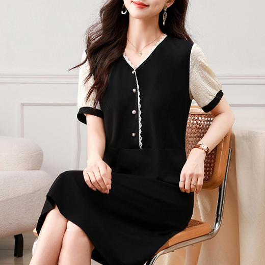 中长款连衣裙女2026年新款大码宽松休闲过膝t恤裙子显瘦长裙夏季 商品图3