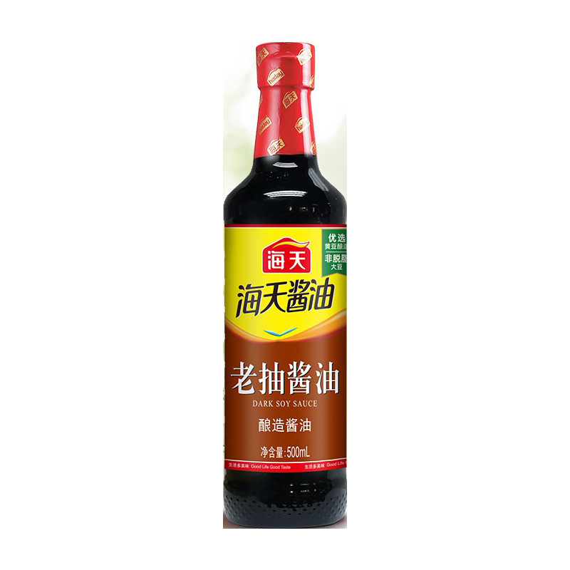 海天生抽老抽酱油500ml家用酿造红烧调料厨房调味品调味料