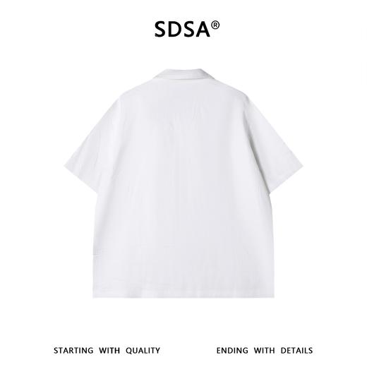 SDSA男装2026新款高贵轻奢宽松简约纯色小V翻领短袖T恤百搭时尚 商品图1
