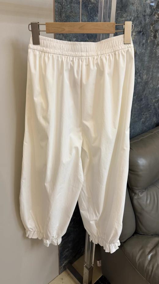 F040904春夏季新款亲肤透气休闲通勤日常百搭荷叶边束脚裤长裤 商品图8