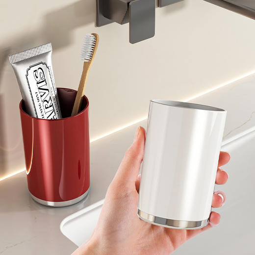 【加大容量,轻奢简约】简约漱口杯洗漱杯家用情侣牙刷杯高端牙刷杯便携宿舍漱口杯 商品图1