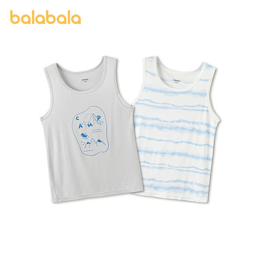 【商场同款】巴拉巴拉儿童背心夏季新款男童打底衫无袖舒适两件装 商品图2
