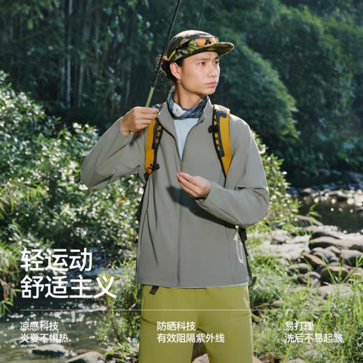 防晒外套|森马夹克男夏季弹力立领上衣2026新款凉感反光印花外服 商品图2