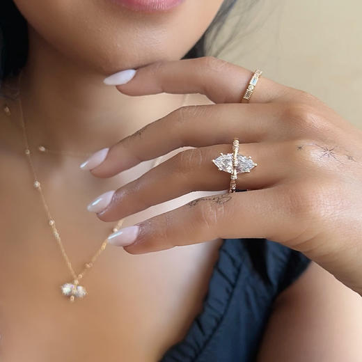 LHWINDSO 温莎珠宝 马眼竹节戒指/项链 商品图6