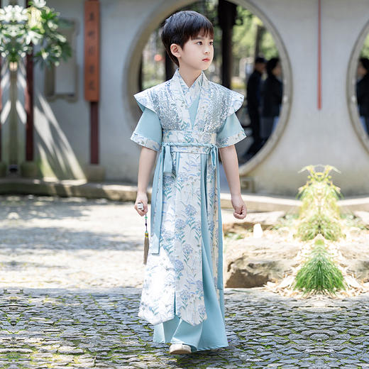【团购】【苏城纪】清仓特价款汉服男童-花无缺短袖 商品图7