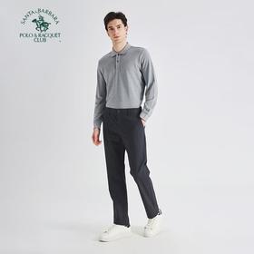 【直发】圣大保罗基础款寞黛棉珠地长袖polo衫男通勤 休闲T恤亲肤透气-PS25KT101M