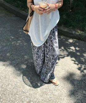 ICEDU*ST复古民族风印花阔腿裤