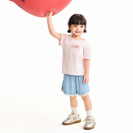 【实体店同款】女童全腰牛仔短裤夏季新款安奈儿童装XG626254 商品图3