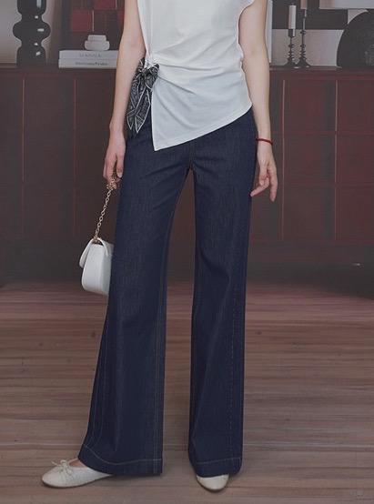 司歌显瘦显高阔腿牛仔裤长裤D93G6517 商品图0