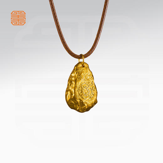 玺匠金铺《如意石》古法工艺足金9999吊坠黄金首饰生日礼物送女友 商品图2