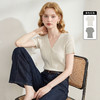 西遇简约气质v领2026夏新款系扣针织衫减龄内搭洋气v领上衣女T恤H0060247 商品缩略图0