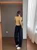 直发 慵懒老钱风 薄款褶皱显瘦防褪色牛仔裤直筒阔腿裤【JS3693420】 商品缩略图2