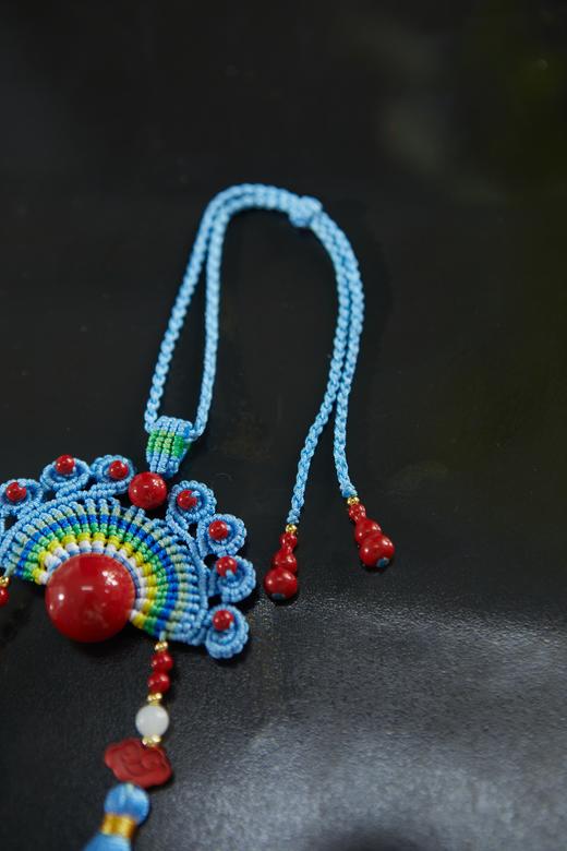 一周发货「朱砂刀马旦」车挂 | 英武+华贵+忠义+统帅之气 | 蓝如点翠，红如凤冠 | 英武忠义，一路护行 商品图8