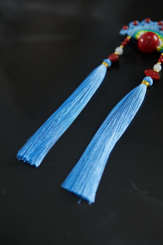 一周发货「朱砂刀马旦」车挂 | 英武+华贵+忠义+统帅之气 | 蓝如点翠，红如凤冠 | 英武忠义，一路护行 商品图7