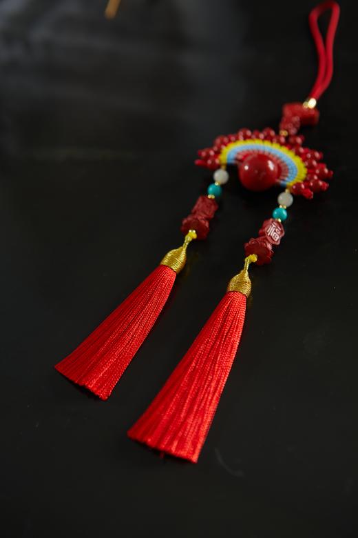 一周发货「朱砂刀马旦」车挂 | 英武+华贵+忠义+统帅之气 | 蓝如点翠，红如凤冠 | 英武忠义，一路护行 商品图10