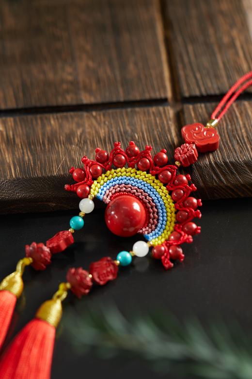 一周发货「朱砂刀马旦」车挂 | 英武+华贵+忠义+统帅之气 | 蓝如点翠，红如凤冠 | 英武忠义，一路护行 商品图11