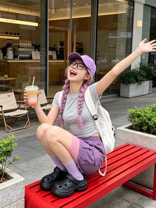 直发 代工厂，星期六去标 女士厚底洞洞凉鞋 商品图6