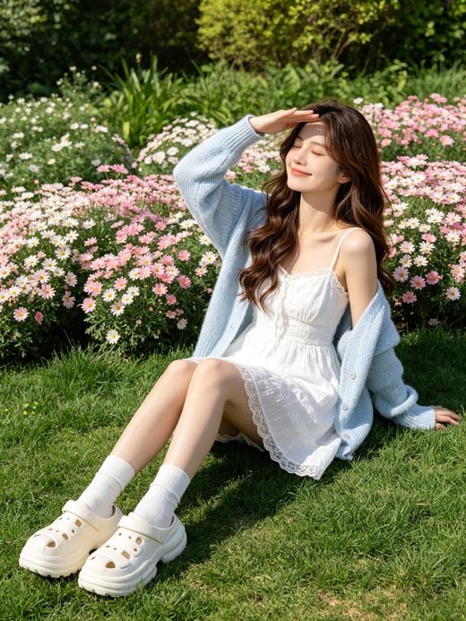 直发 代工厂，星期六去标 女士厚底洞洞凉鞋 商品图4