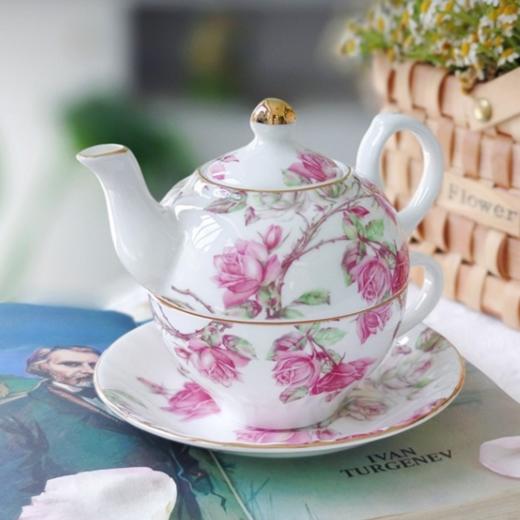 【AYNSLEY/安斯丽】 红玫瑰系列子母壶套装 3件套 商品图0