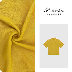 04-3潘依绣丁丁宠粉【橘子岛】100%亚麻港风复古短袖衬衫 M8667