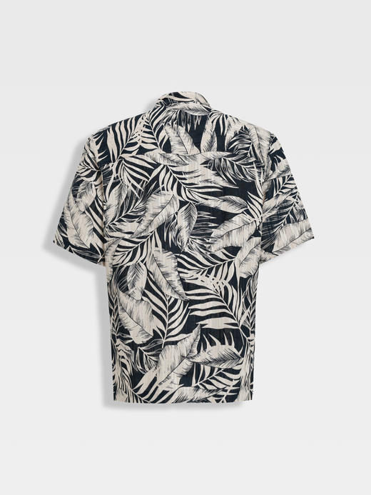 callisto光影花卉天然雨露麻小立领衬衫 商品图1